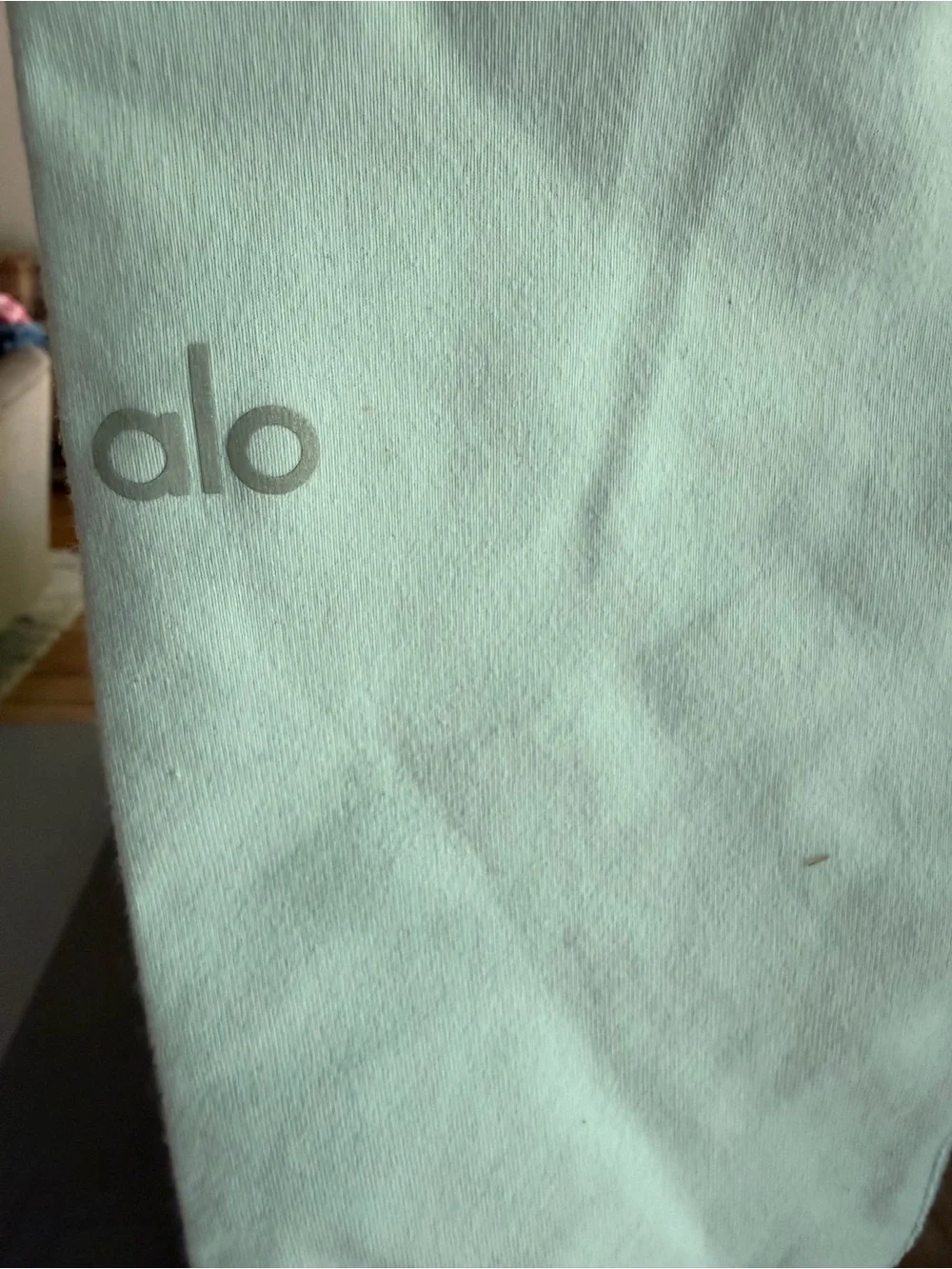 ALO Yoga Airlift Leggings 7/8 Women Sz S high-Waist Chalk Blue